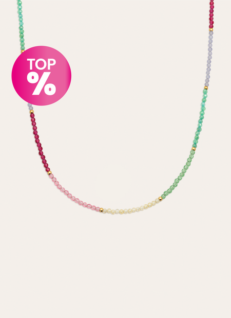 Dye Dots Pastell Halskette Edelstahl, vergoldet
