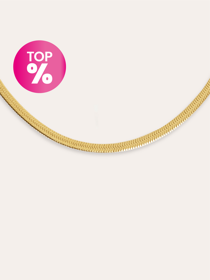 Collar Lisse S Acero Baño Oro