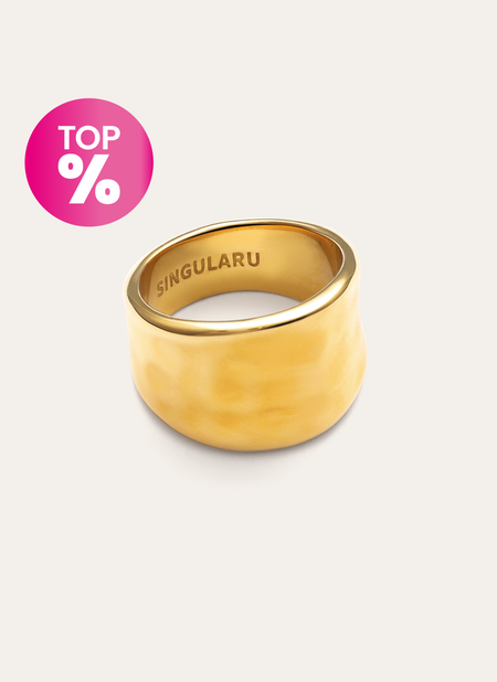 Ring My Ocean Edelstahl mit 18kt Goldbeschichtung