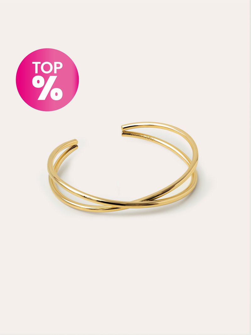 Cross Stainless Steel Gold Bracelet