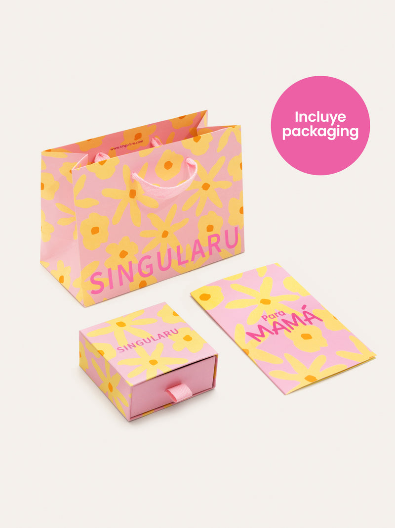 Pack Regalo Collar Long Dots y Charm Llamador de Ángeles Baño Oro