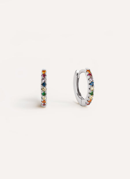 Boucles D’oreilles Créoles Colors Argent