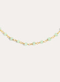 Collar Crystals Jade Plata Baño Oro