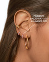 Cleo M Lavender Gold Hoop Single Earring