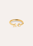 Letter Diamond Personalized Gold Ring