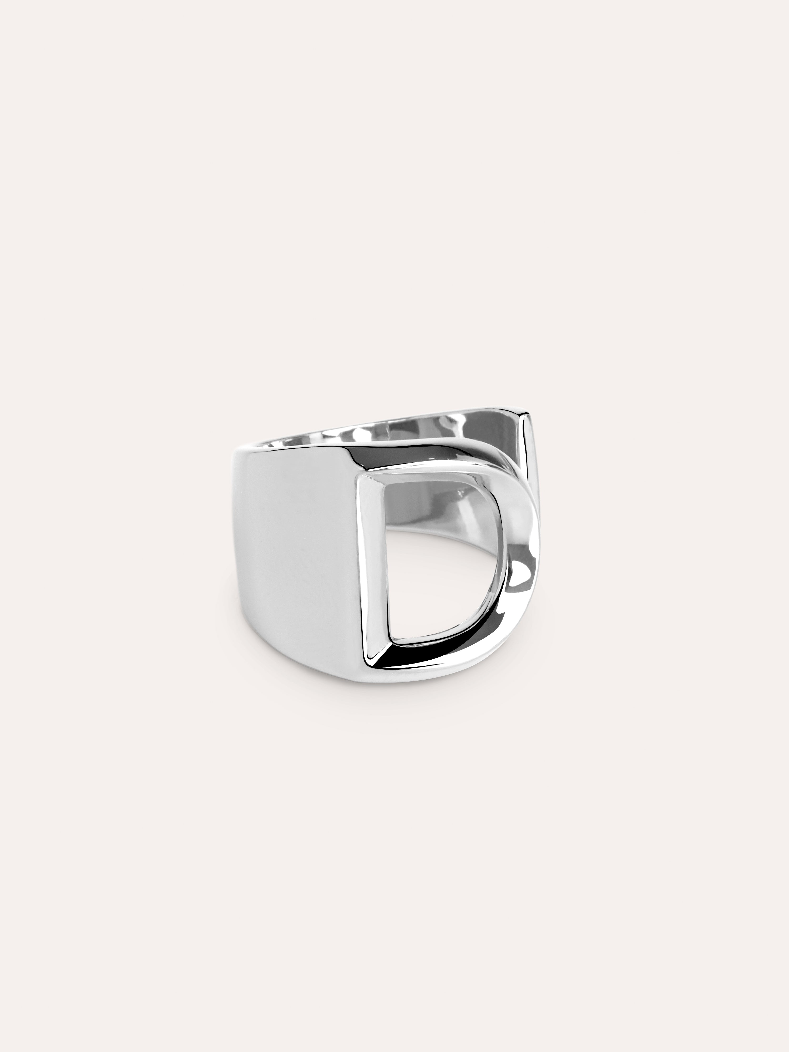 Letter Signet Personalized Ring