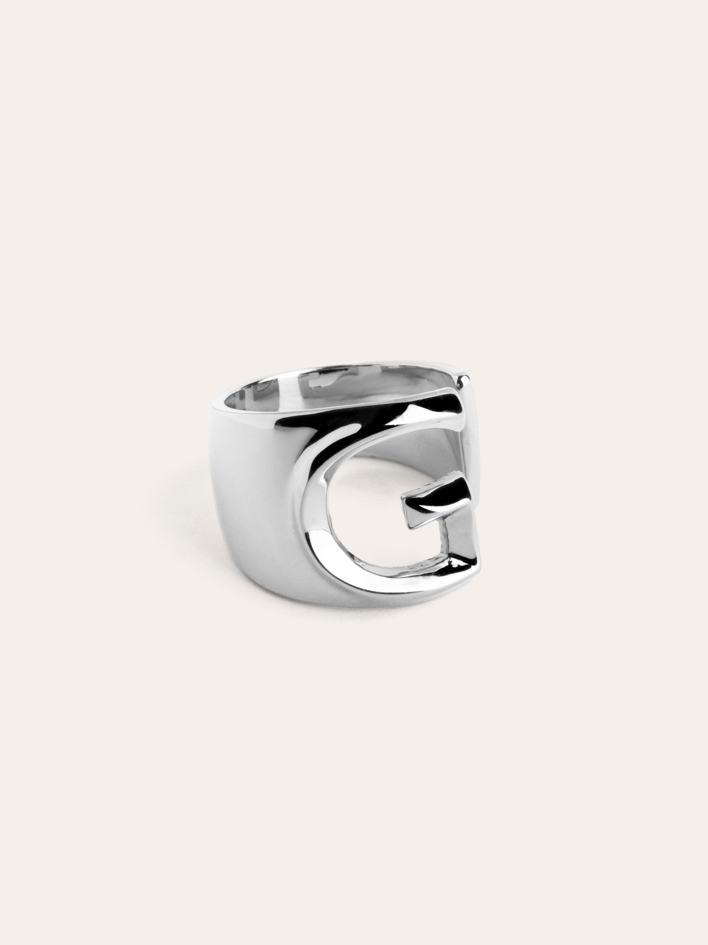 Letter Signet Personalized Ring