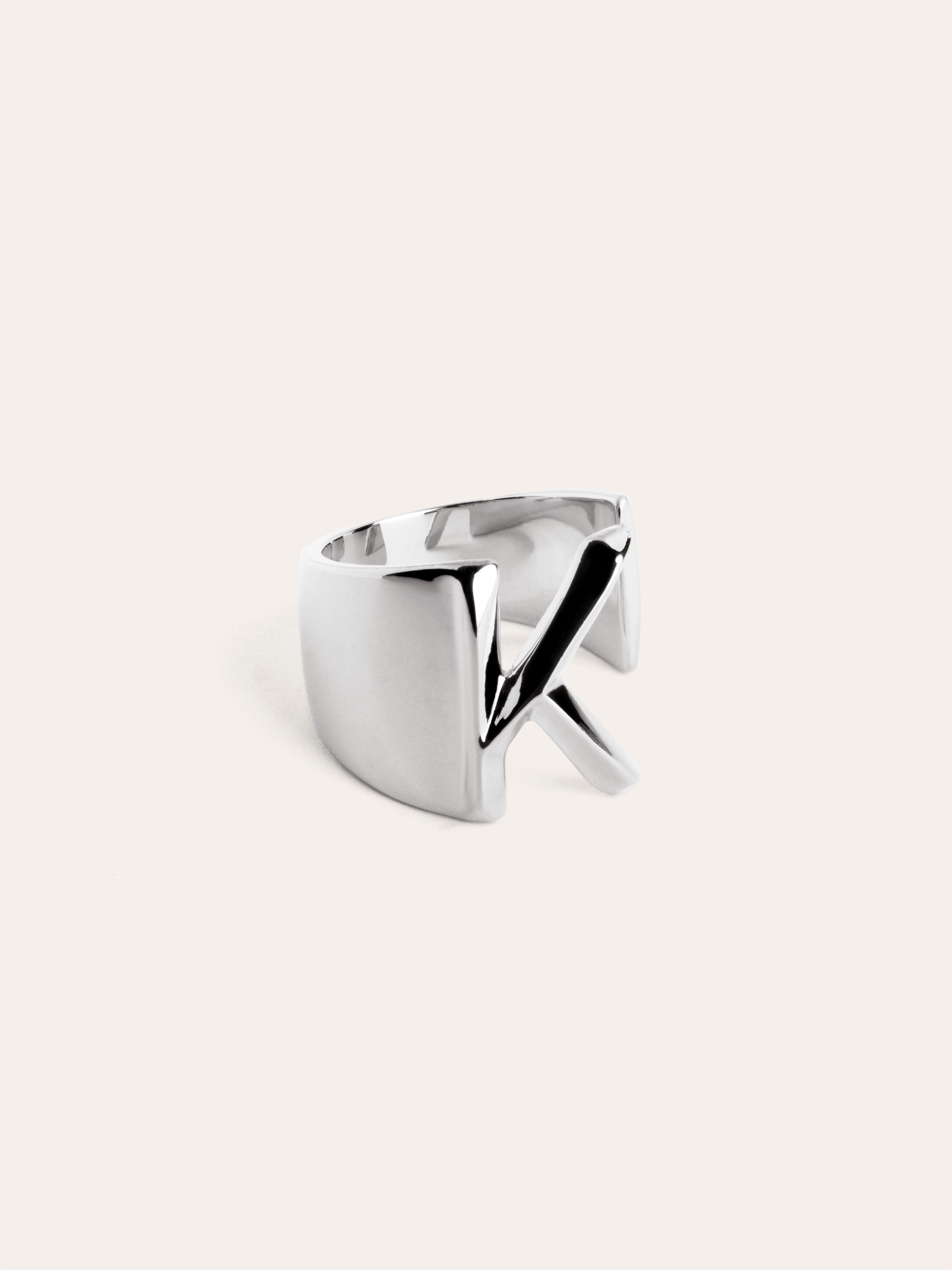 Letter Signet Personalized Ring