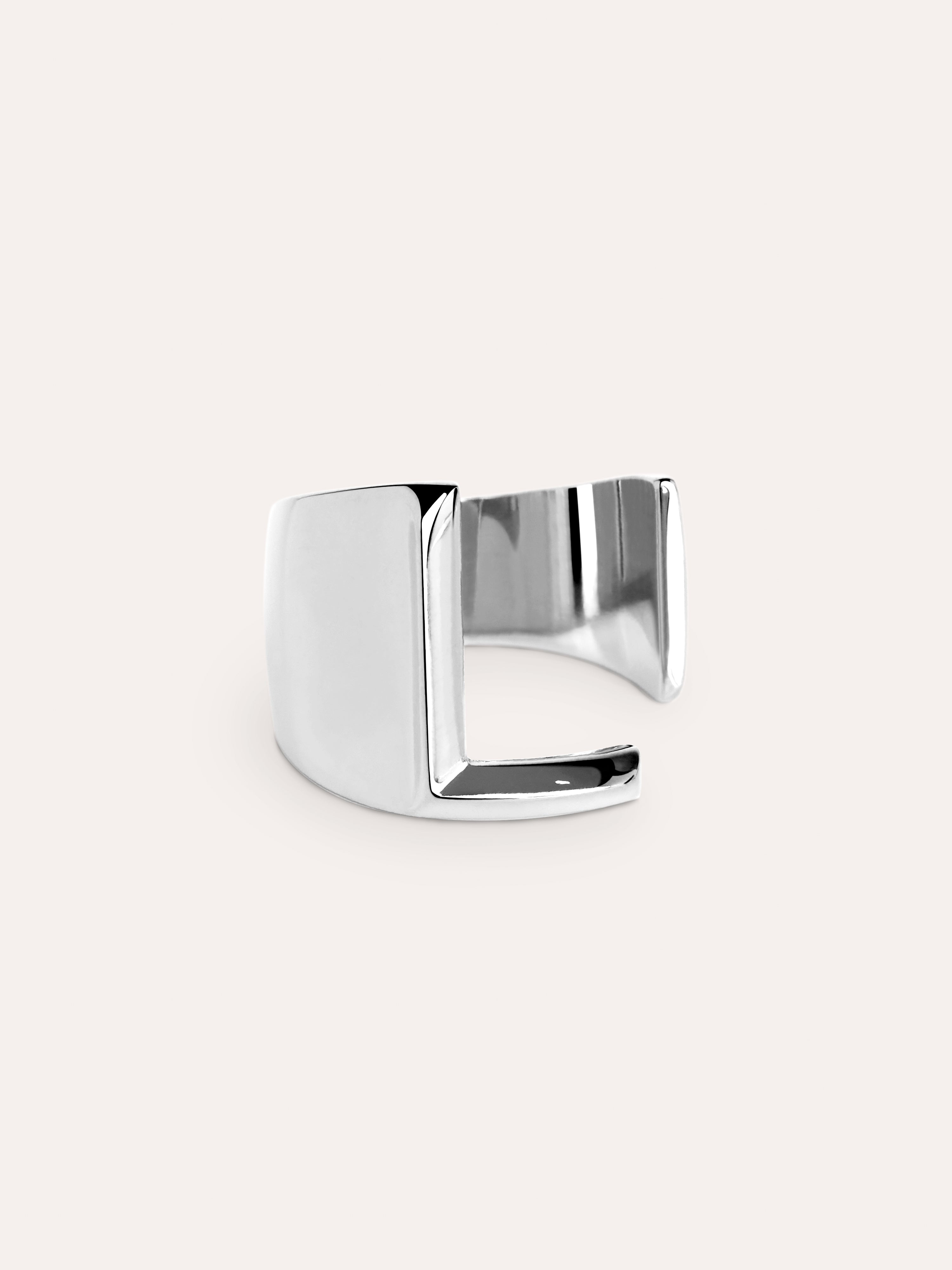 Letter Signet Personalized Ring