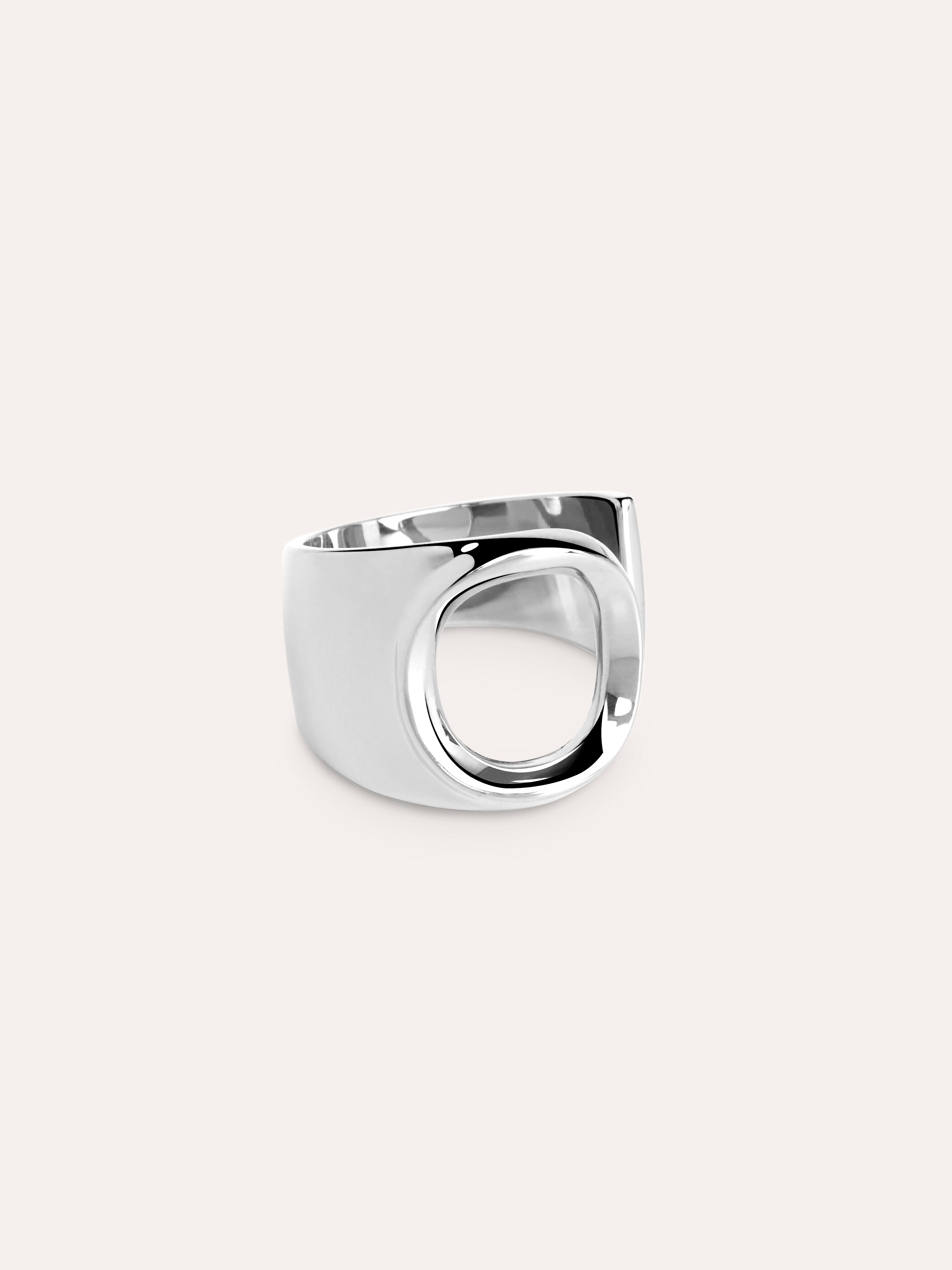 Letter Signet Personalized Ring