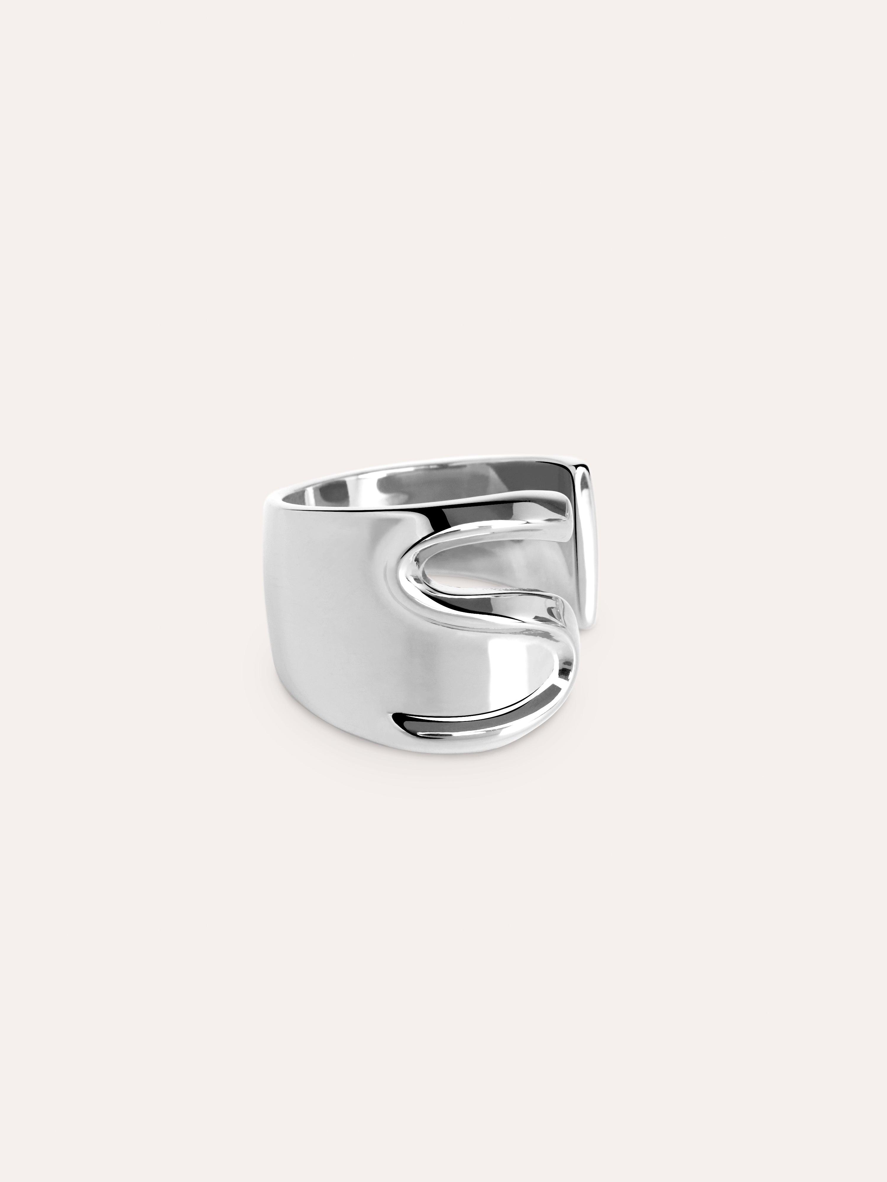 Letter Signet Personalized Ring