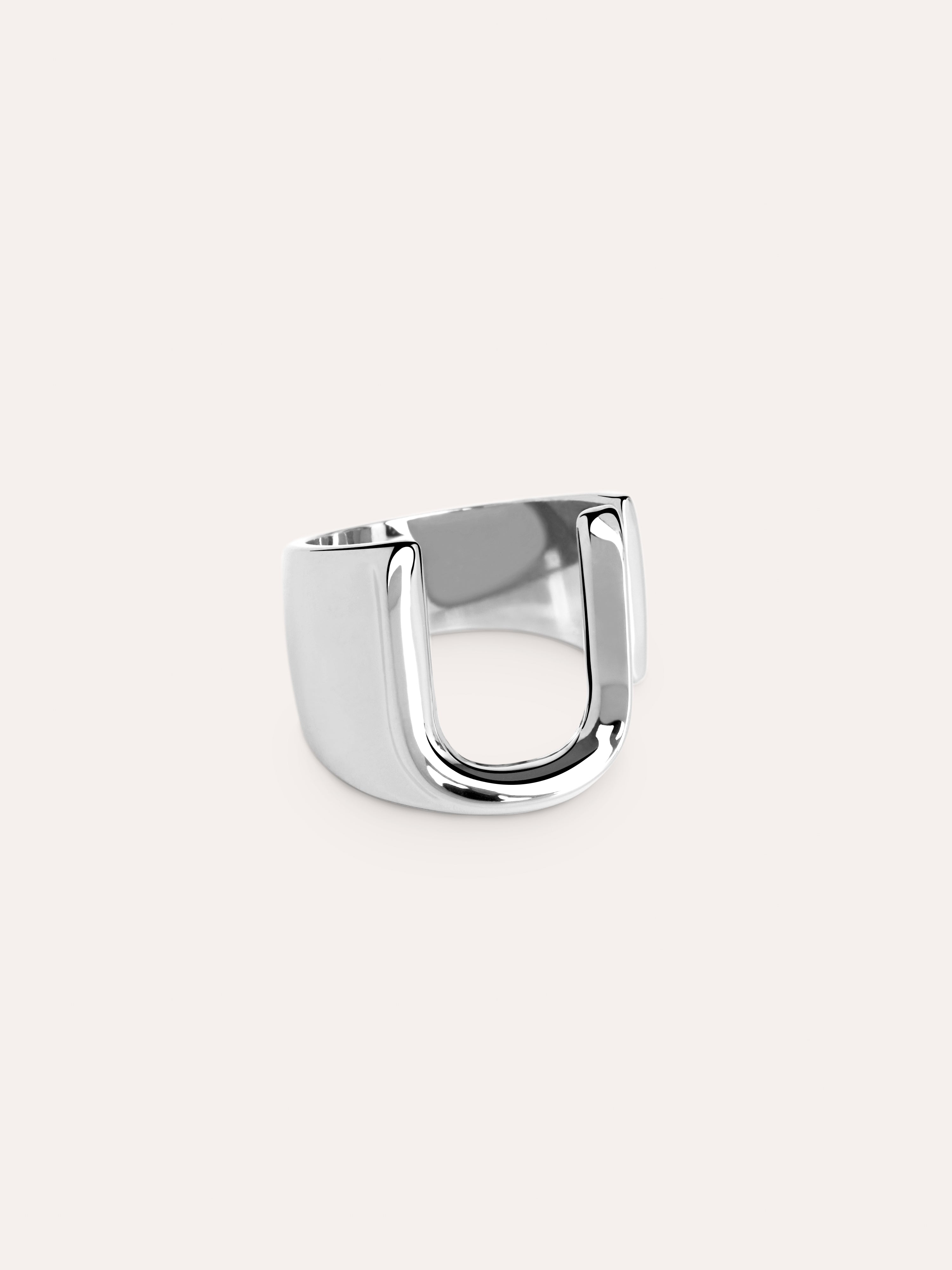 Letter Signet Personalized Ring