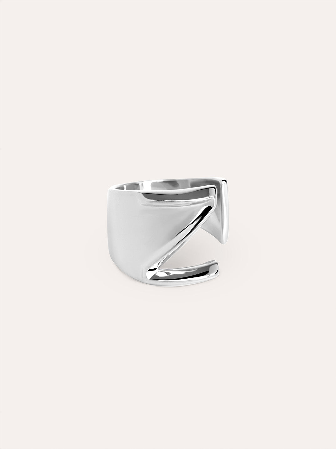 Letter Signet Personalized Ring