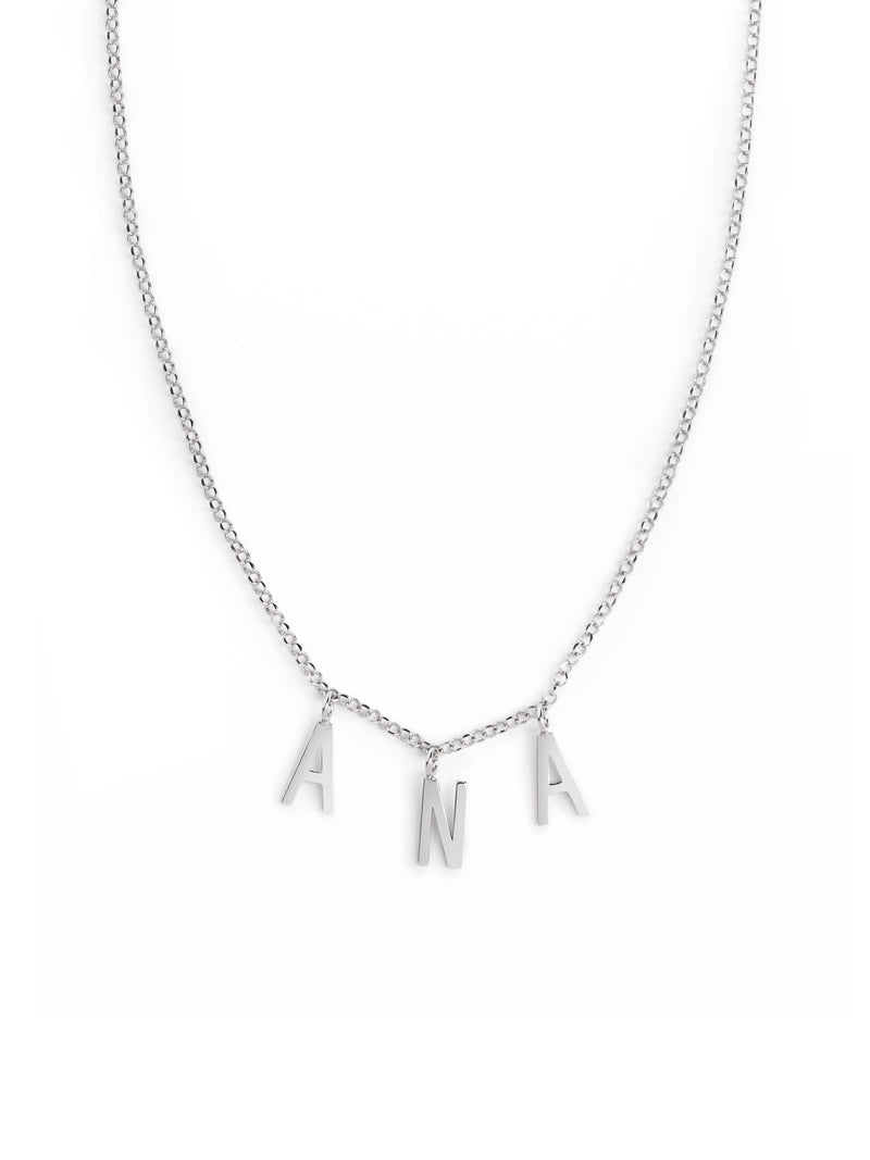 Collar Personalizado Letters Plata
