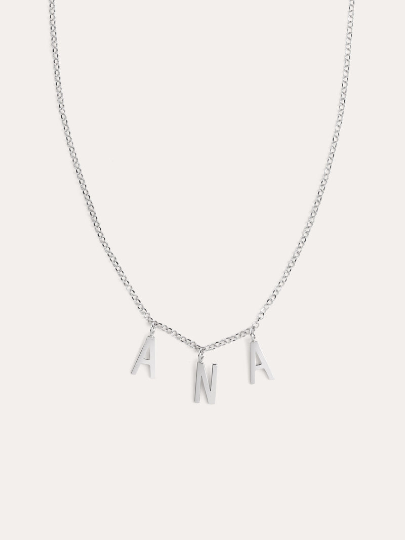 Colar Personalizado Letters Prata