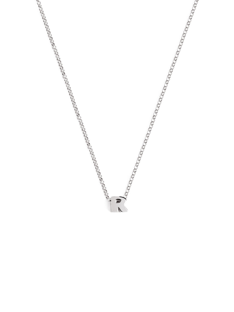 Collar Personalizado Single Letter Plata
