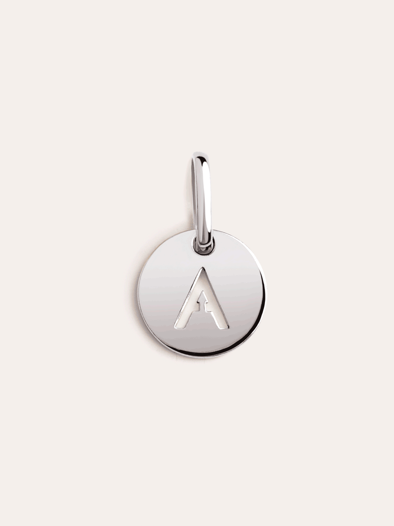Mini Medallion Silver Letter