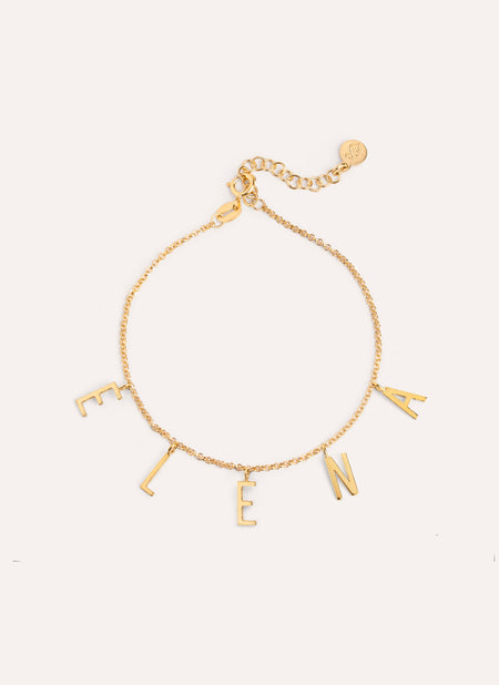 Letters Personalized Gold Bracelet