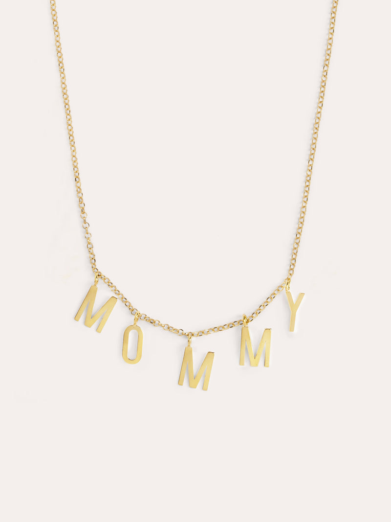Colar Personalizado Letters Prata Banho de Ouro