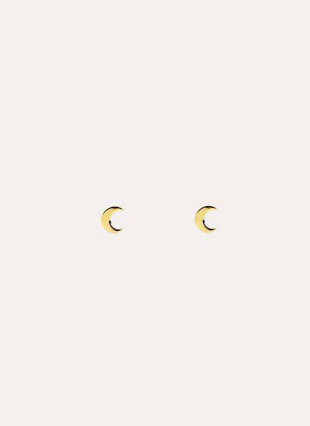 Pendientes Kids Moon Plata Baño Oro