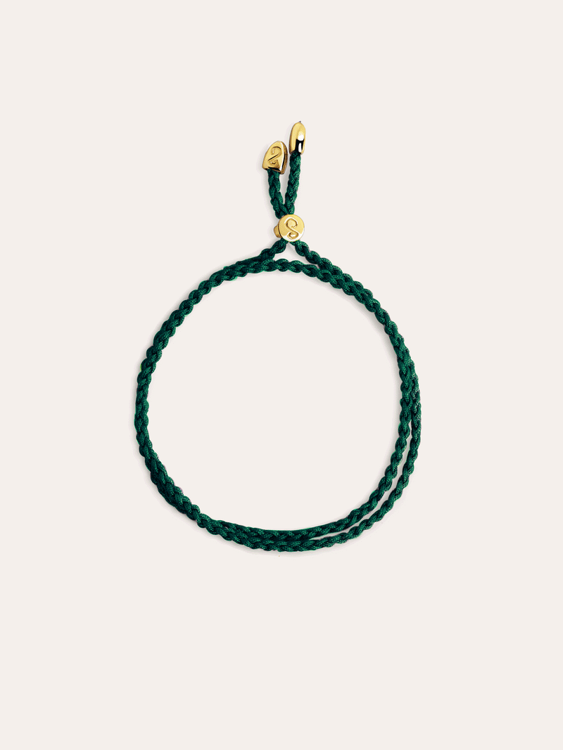 Pulseira Personalizada Pine Letters Prata Banho de Ouro