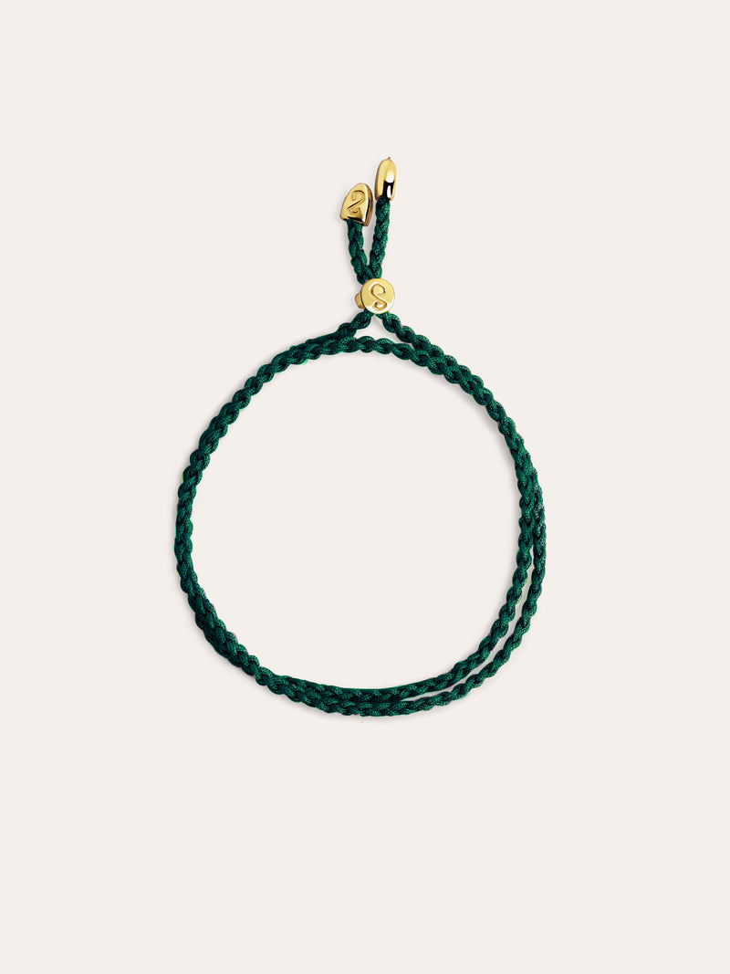 Pulseira Personalizada Pine Letters Prata Banho de Ouro