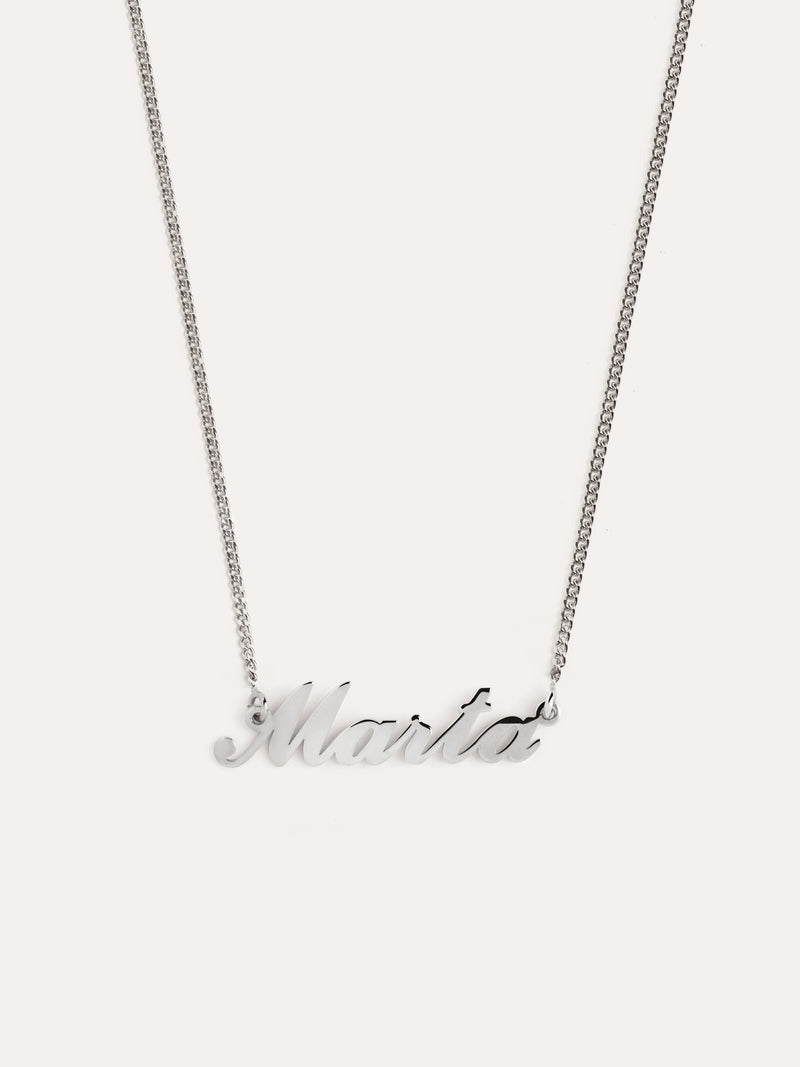 Carrie Personalized Silver Necklace