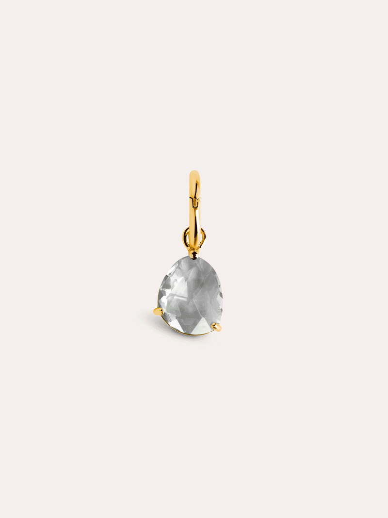 Charm Birthstones Prata Banho de Ouro