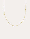 Collar Triple Dots Plata Baño Oro