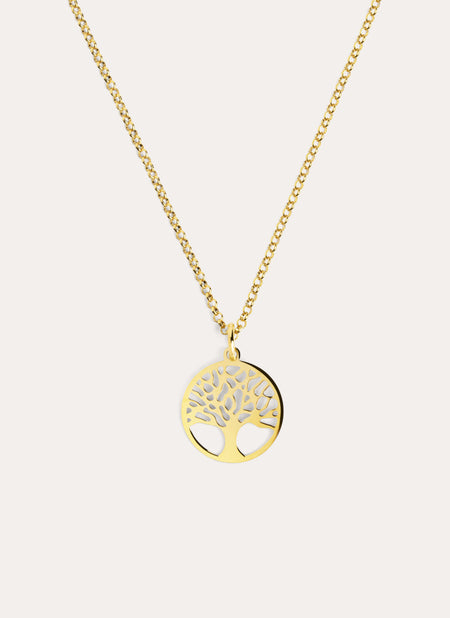 Collier Arbre de la Vie Argent Baño Oro