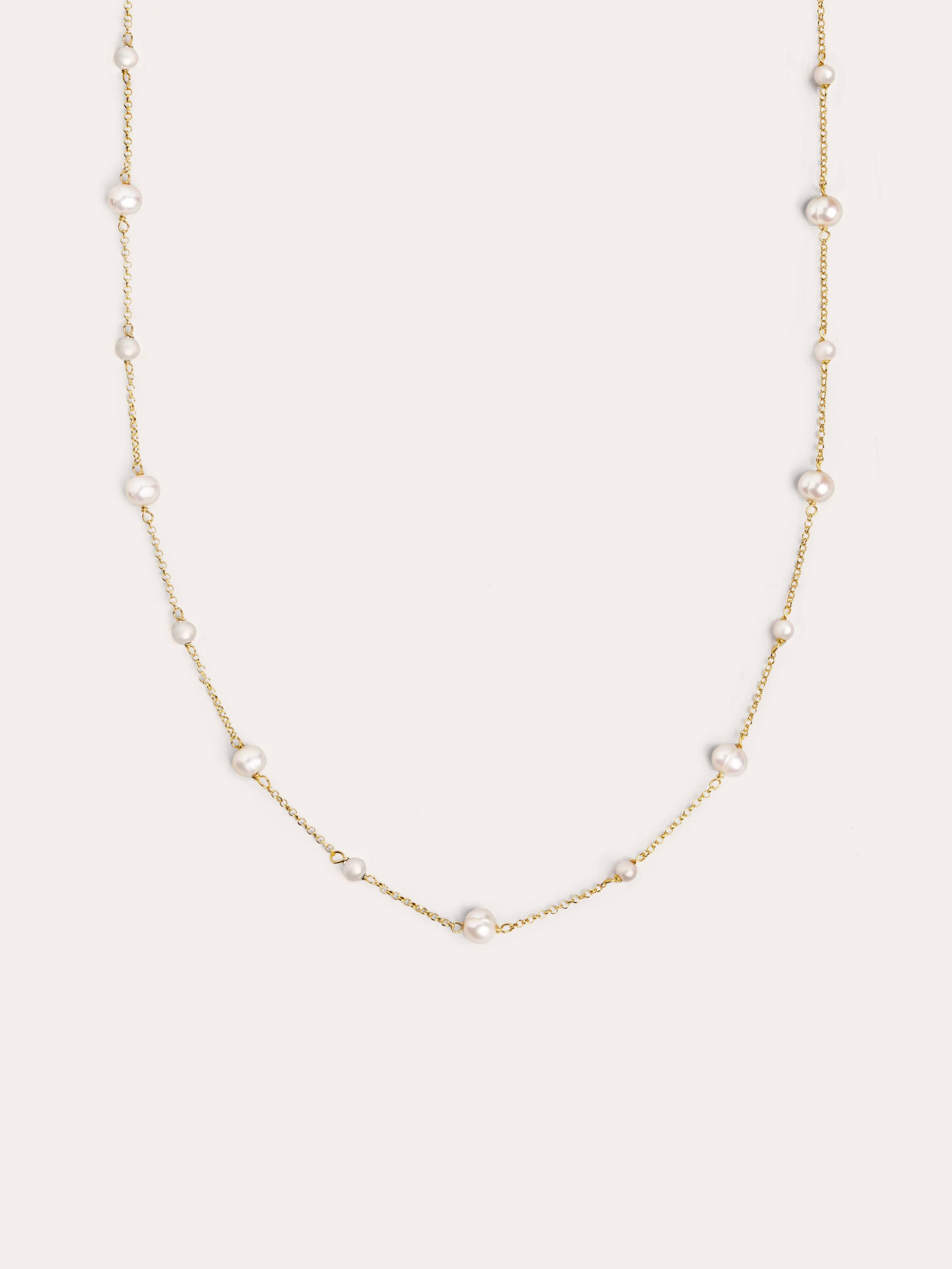 Pearl & Pearls Gold Necklace