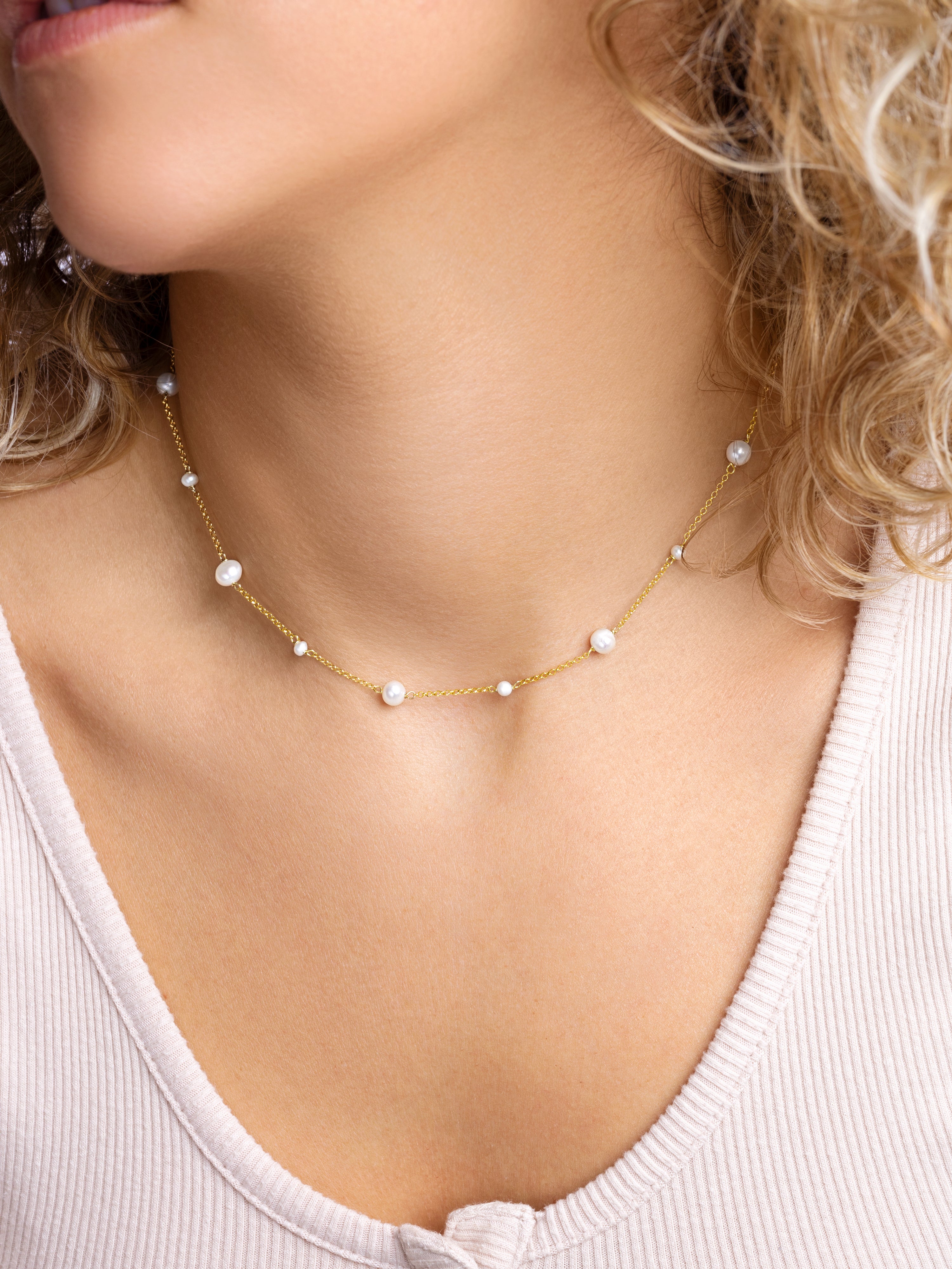 Collar Pearl & Pearls Oro