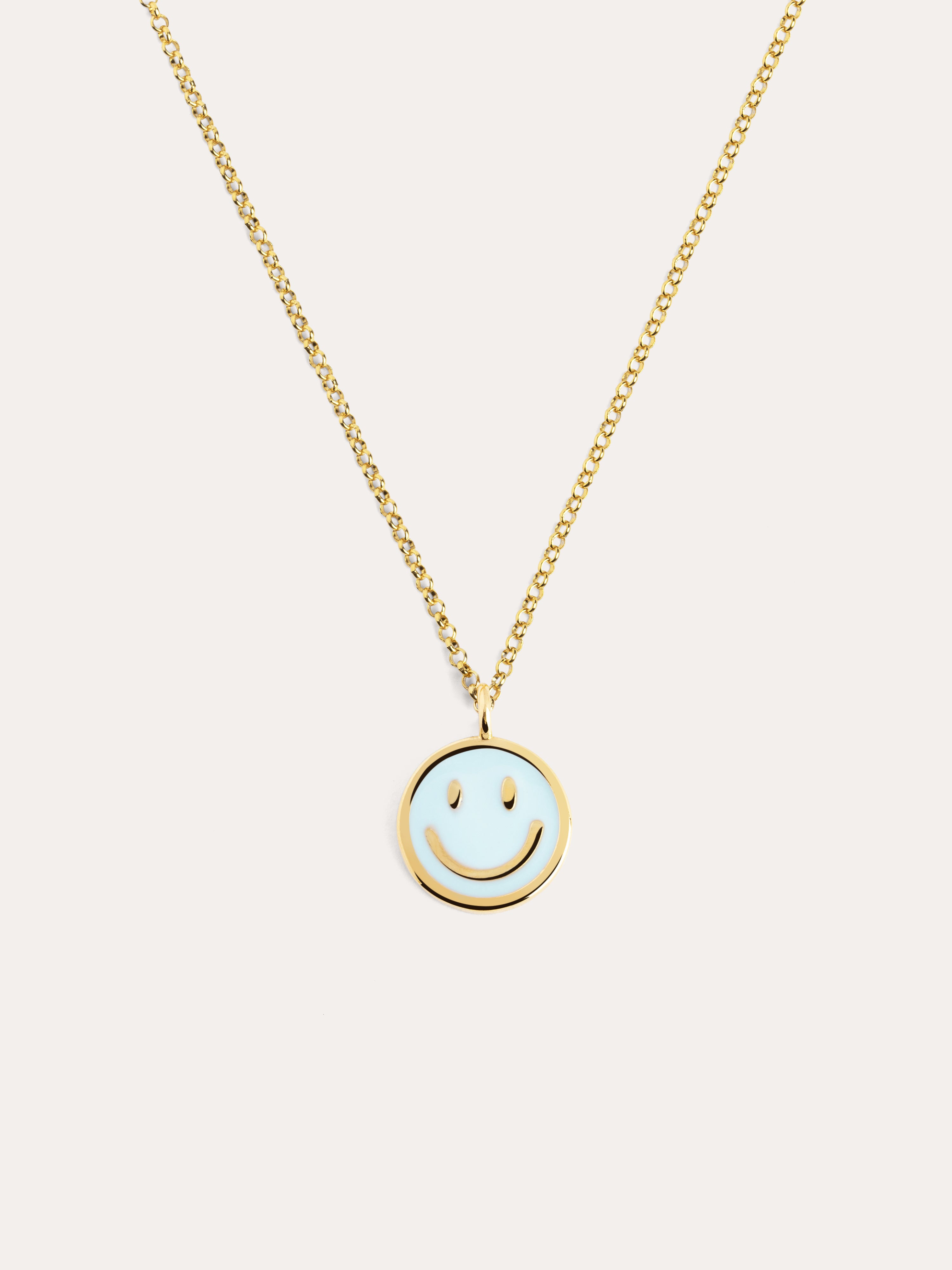 Collar Smiley Sky Enamel Oro