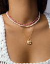 Collar Solstice Lavande Oro Puesta
