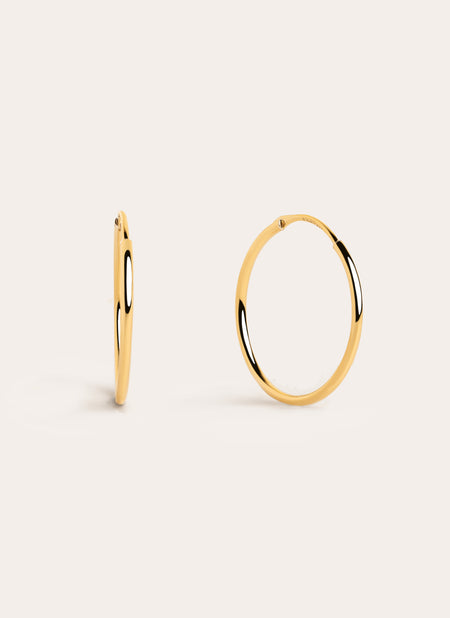 Pendientes Aro Ana M Plata Baño Oro