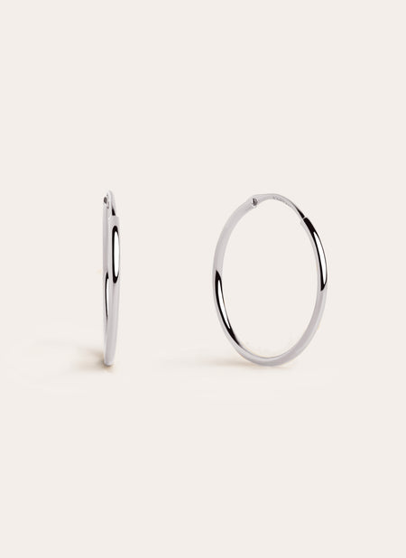 Boucles D’oreilles Créoles Ana M Argent