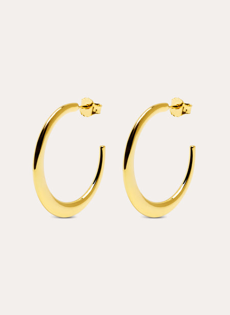 Boucles D’oreilles Créoles Cenit Plaqué Or