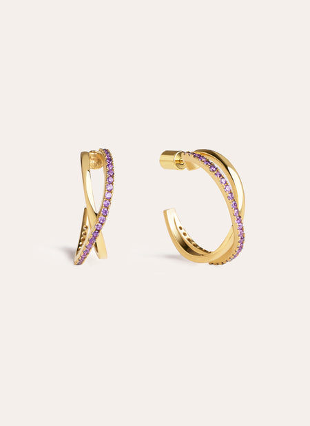 Pendientes Aro X Lavande Baño Oro