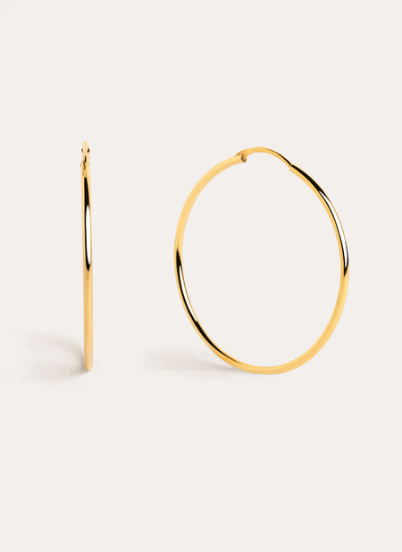 Maria L Gold Hoop Earrings