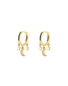 Pendientes Midnight Sky Plata Baño Oro