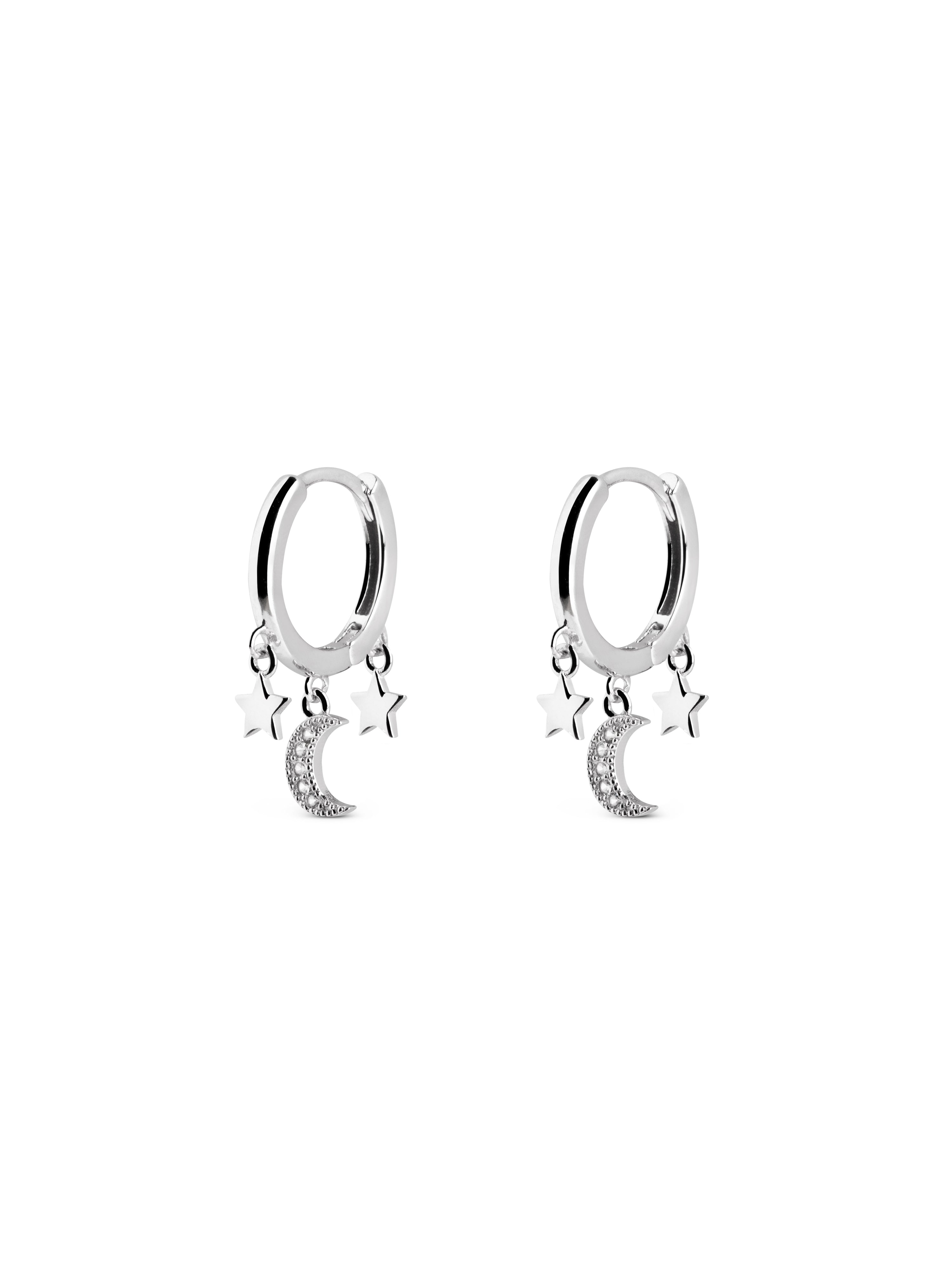 Pendientes Midnight Sky Plata