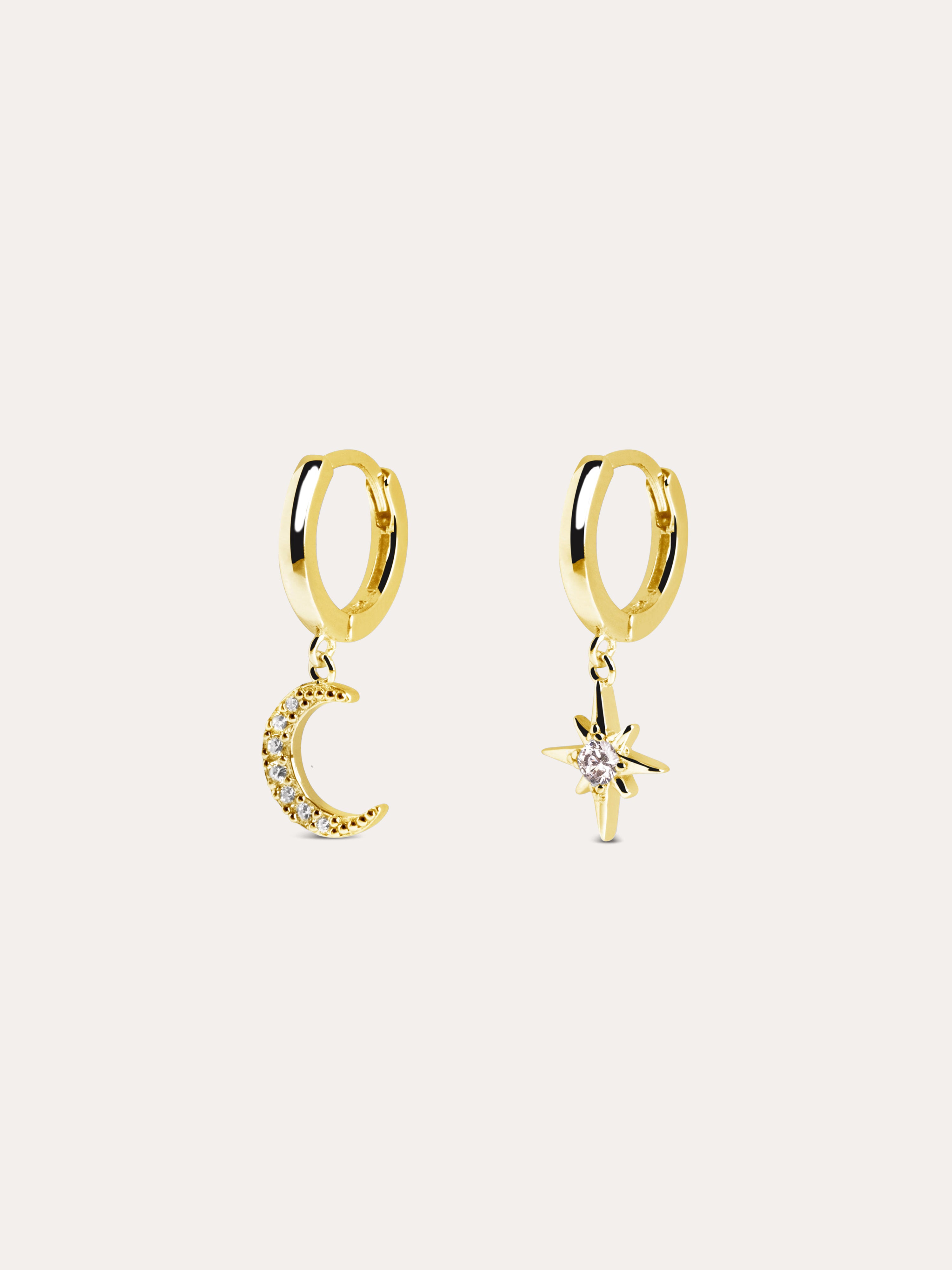 Pendientes Polar Moon Spark Oro