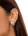 Pendientes Single Rolling Plata Puesta