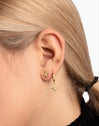 Pendientes Polar Star Plata Baño Oro