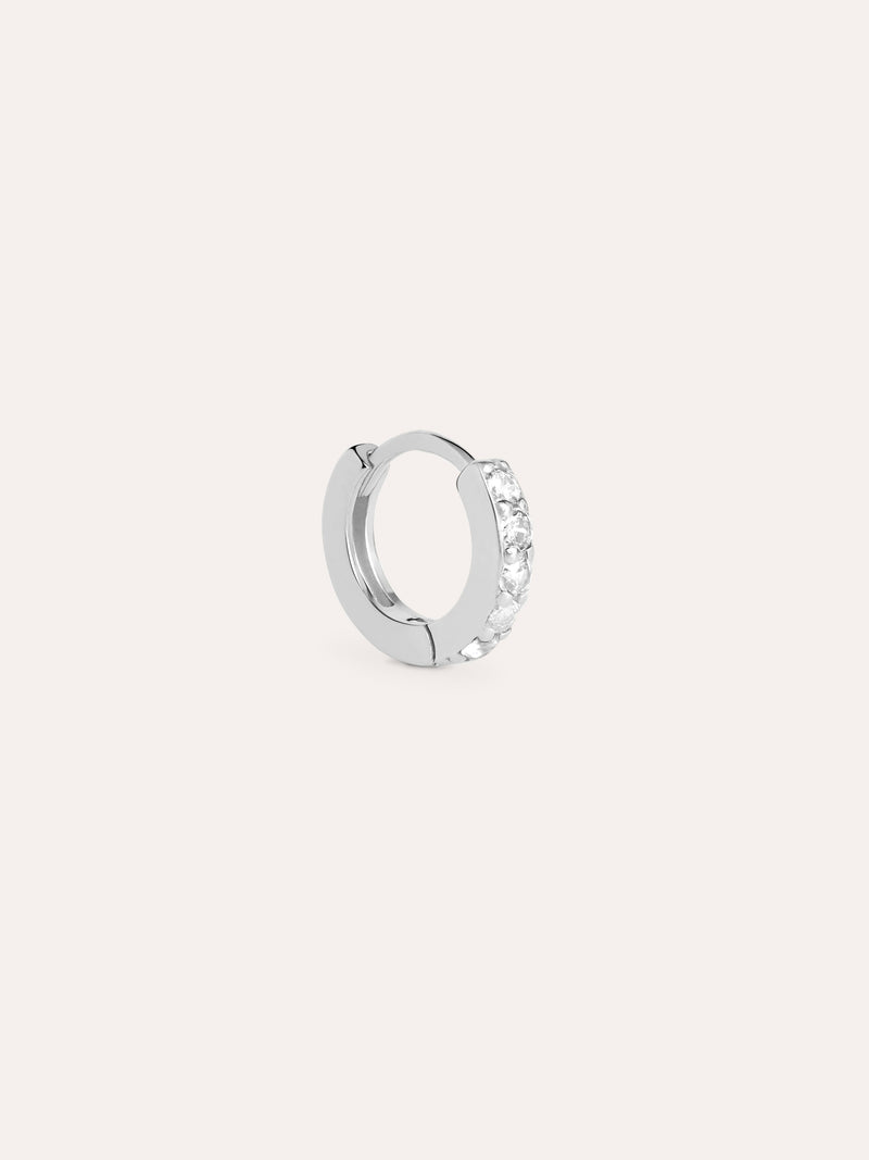 Brinco de Argola Individual Cleo M Prata
