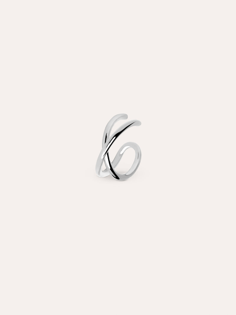 Cross Ear Cuff  Einzelner Ohrring Silber