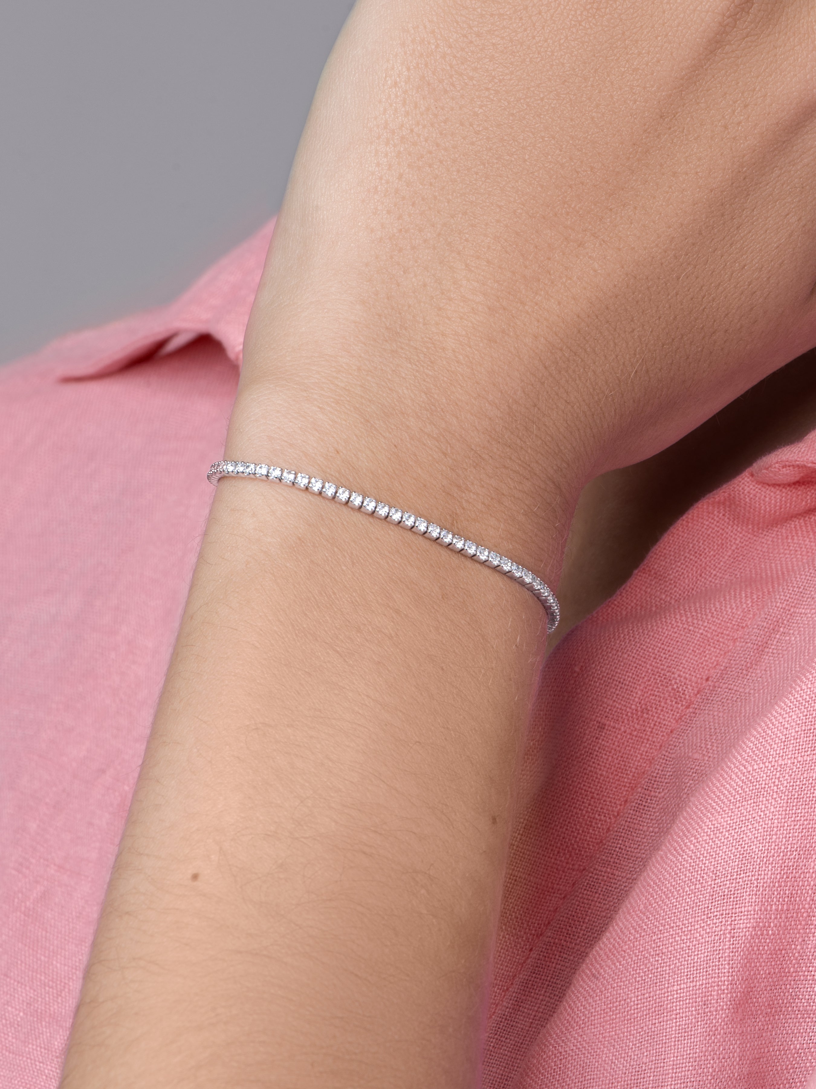 Pulsera Riviere Spark Plata Puesta