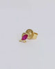 Pendiente Suelto Dinosaurio Fucsia Oro 18k