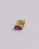 Pendiente Suelto Dinosaurio Piedra Morado Oro 18k