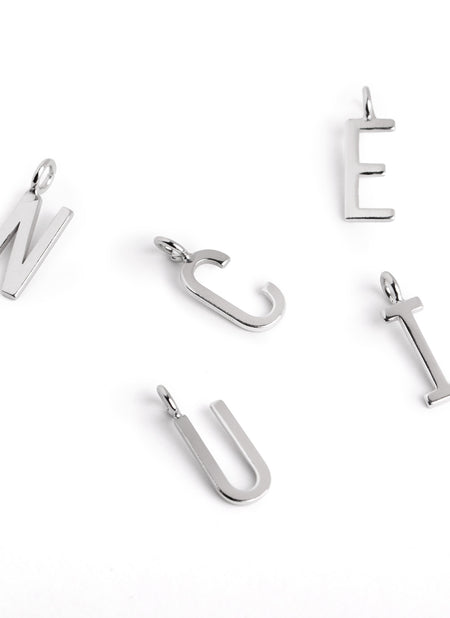 Silver Initial Personalized Letters Necklace Q